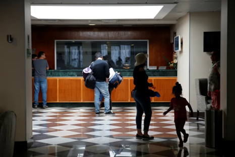 From the article: People in the reception of a hotel in Valparaiso, Chile on November 1, 2019. (REUTERS/Rodrigo Garrido)